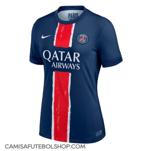 Camisa de time de futebol Paris Saint-Germain Replicas 1º Equipamento Feminina 2024-25 Manga Curta